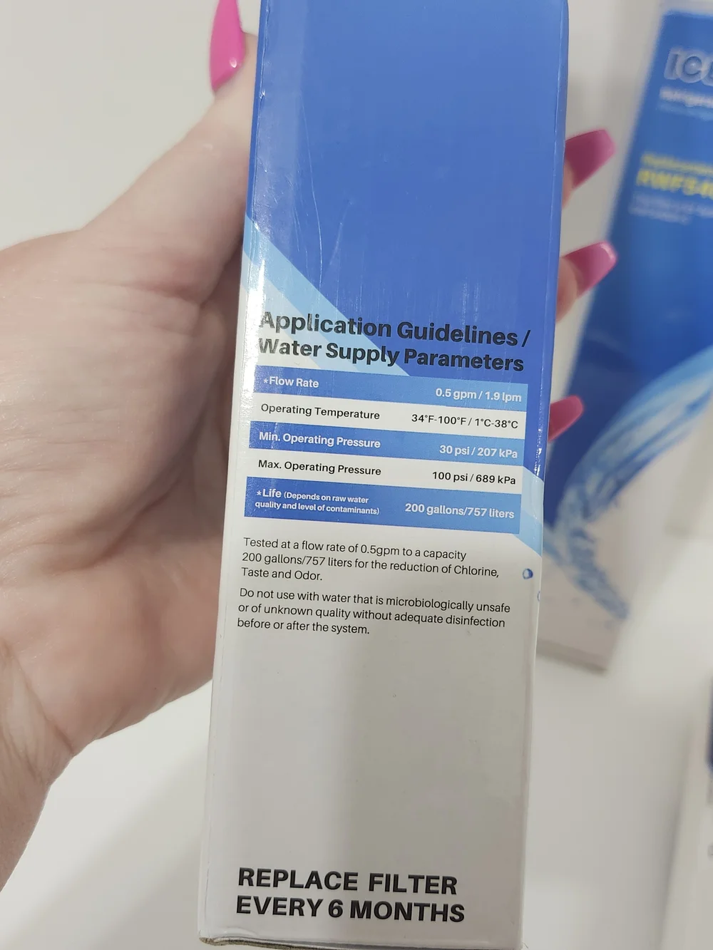 RWF5400A Refrigerator Water Filter 2 Pieces Clean Water Kitchen Office Garage